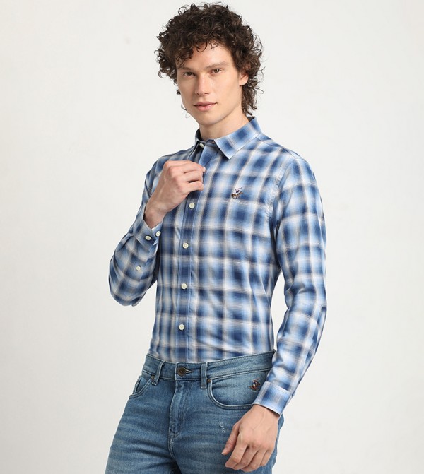 Beverly Hills Polo Club  Shirts - Blue Casual Shirts