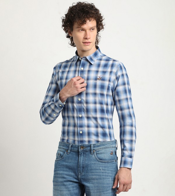 Beverly Hills Polo Club  Shirts - Blue Casual Shirts