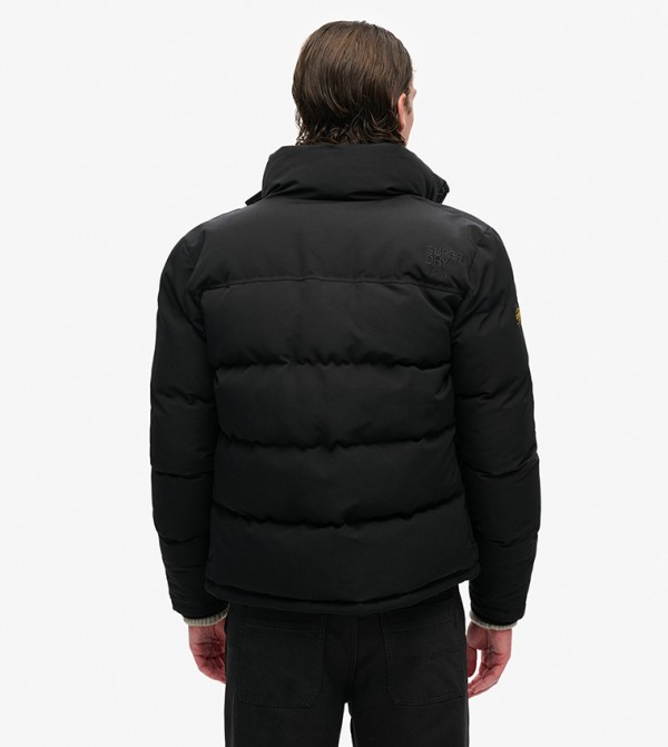 Superdry  Clothing - Black Puffer Jackets