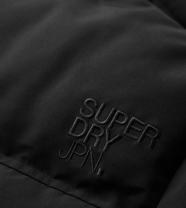 Superdry  Clothing - Black Puffer Jackets