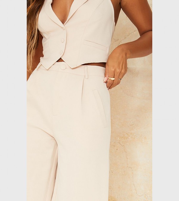 PrettyLittleThing Pants & Leggings - Nude Casual Pants