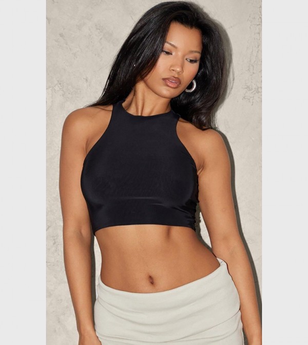 PrettyLittleThing PrettyLittleThing - Black Cropped Tops
