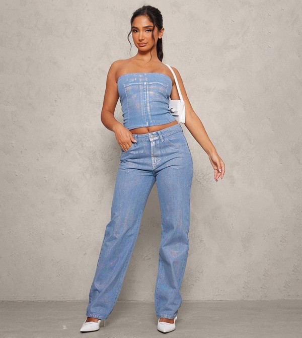 بريتي ليتل ثينغ  - أزرق Straight Jeans