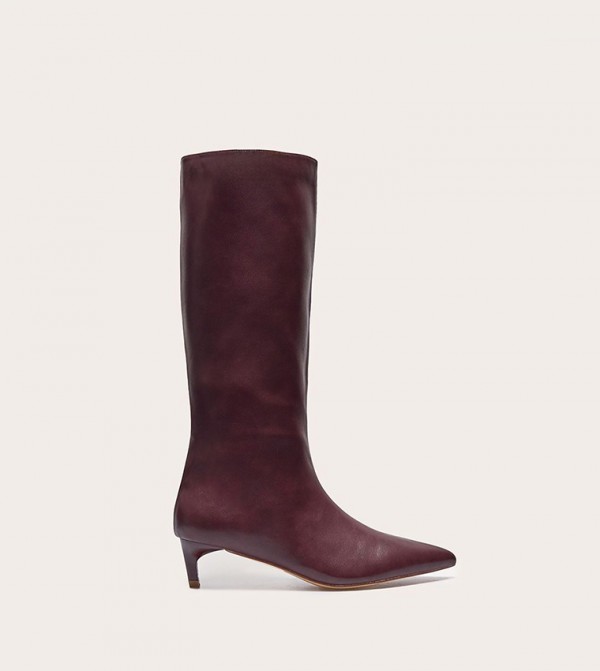 بريتي ليتل ثينغ  أبوات - ماروني Knee length Boots