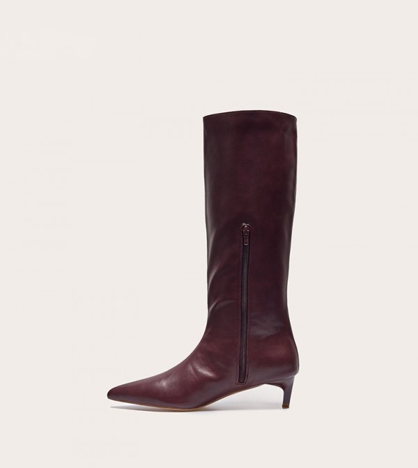 بريتي ليتل ثينغ  أبوات - ماروني Knee length Boots