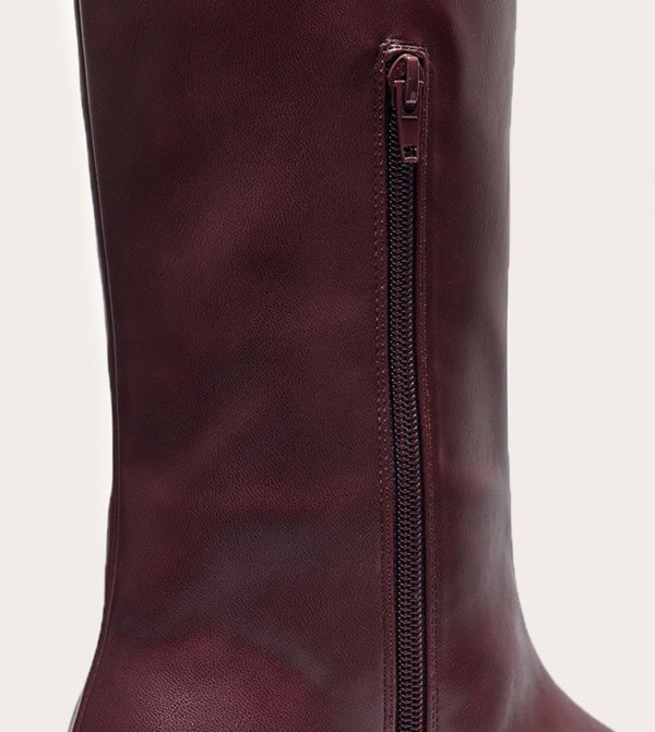 بريتي ليتل ثينغ  أبوات - ماروني Knee length Boots