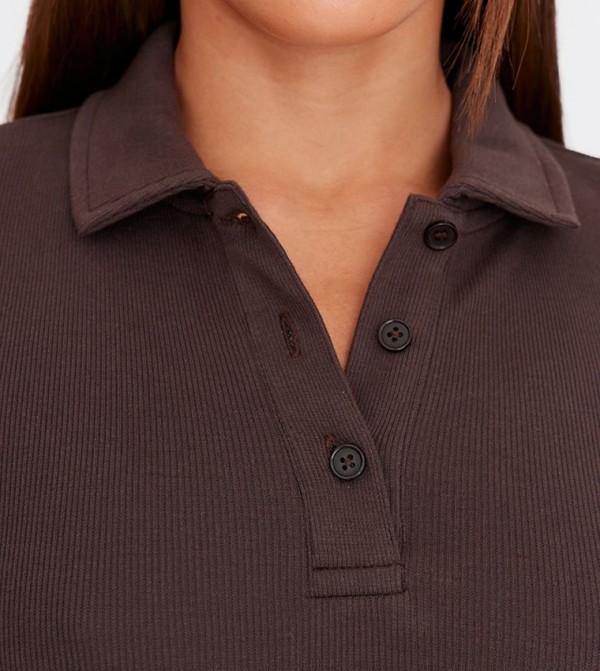 PrettyLittleThing PrettyLittleThing - Brown Polo T-shirts