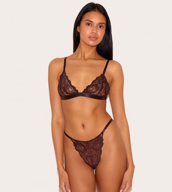 PrettyLittleThing  Lingerie - Brown Lingerie Sets