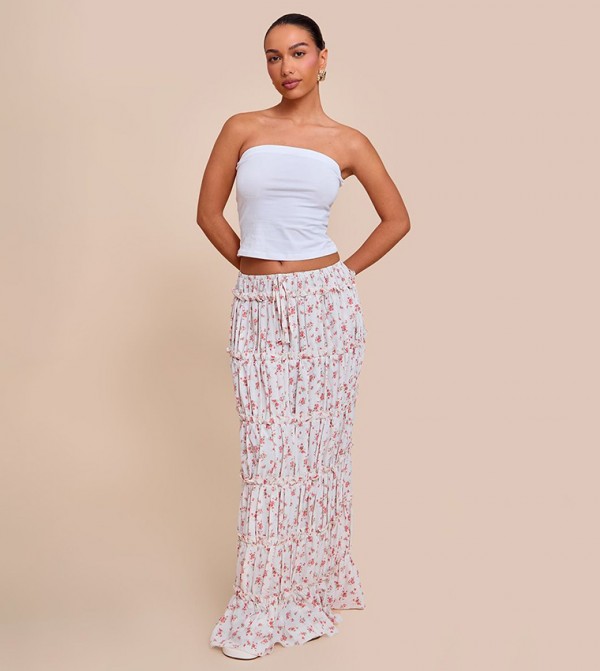PrettyLittleThing  print-play - Pink Maxi Skirts
