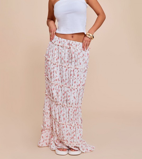 PrettyLittleThing  print-play - Pink Maxi Skirts