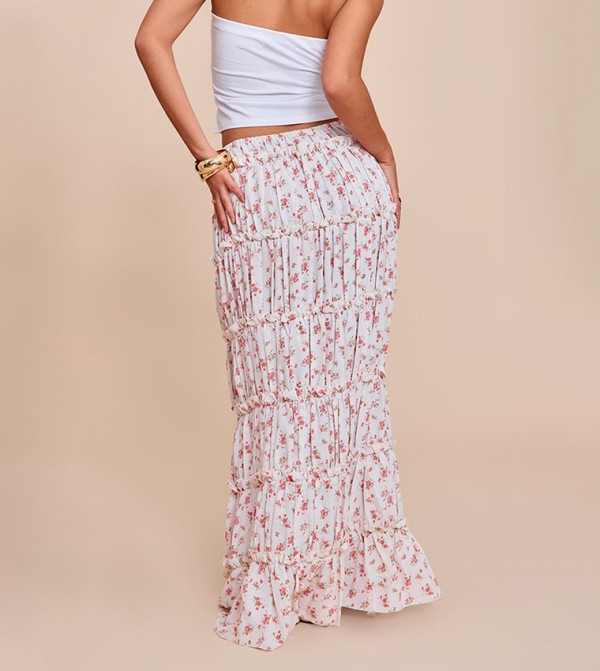 PrettyLittleThing  print-play - Pink Maxi Skirts