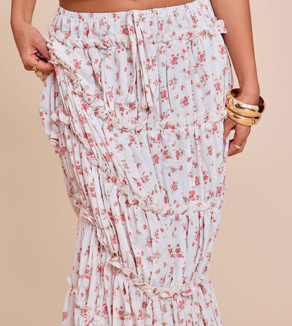 PrettyLittleThing  print-play - Pink Maxi Skirts