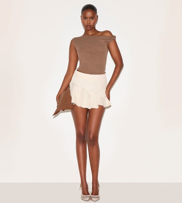 PrettyLittleThing  Skirts - Beige Mini Skirts