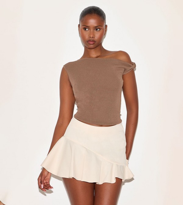 PrettyLittleThing  Skirts - Beige Mini Skirts