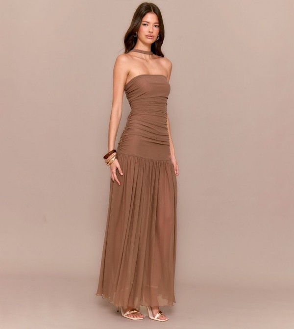 PrettyLittleThing  Maxi Dresses - Brown Party Dresses