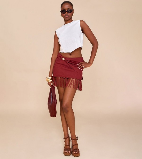 بريتي ليتل ثينغ بريتي ليتل ثينغ - ماروني Mini Skirts