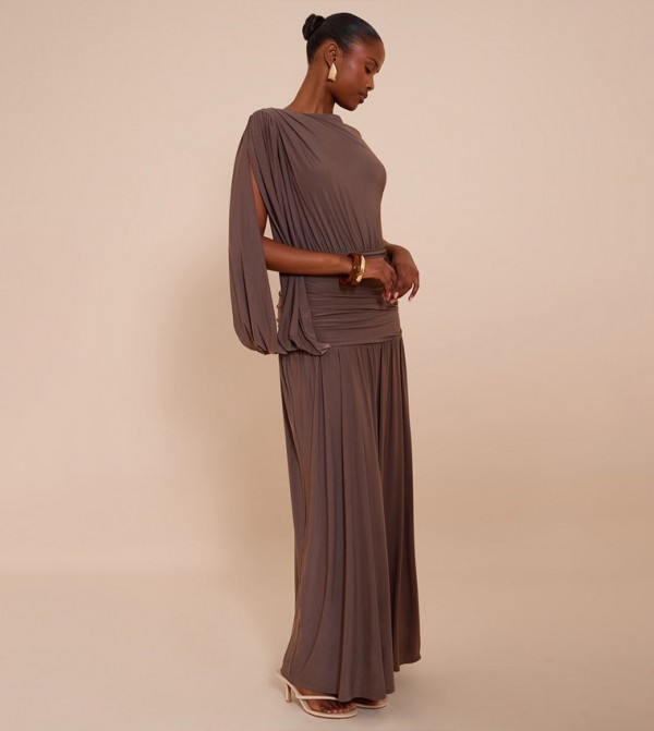PrettyLittleThing  Maxi Dresses - Brown Party Dresses