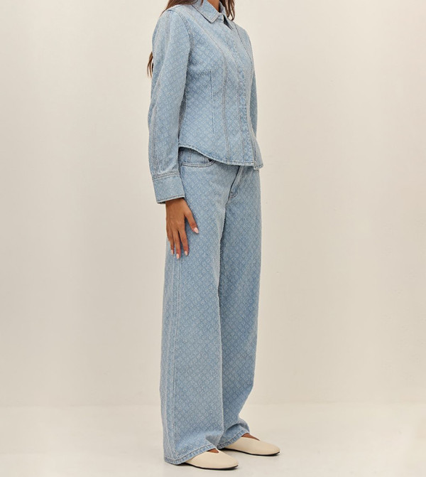 PrettyLittleThing  Jeans - Blue Wide Leg Jeans