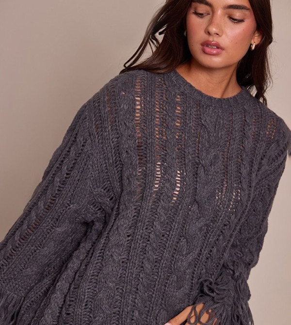 PrettyLittleThing PrettyLittleThing - Grey Round Neck Sweaters