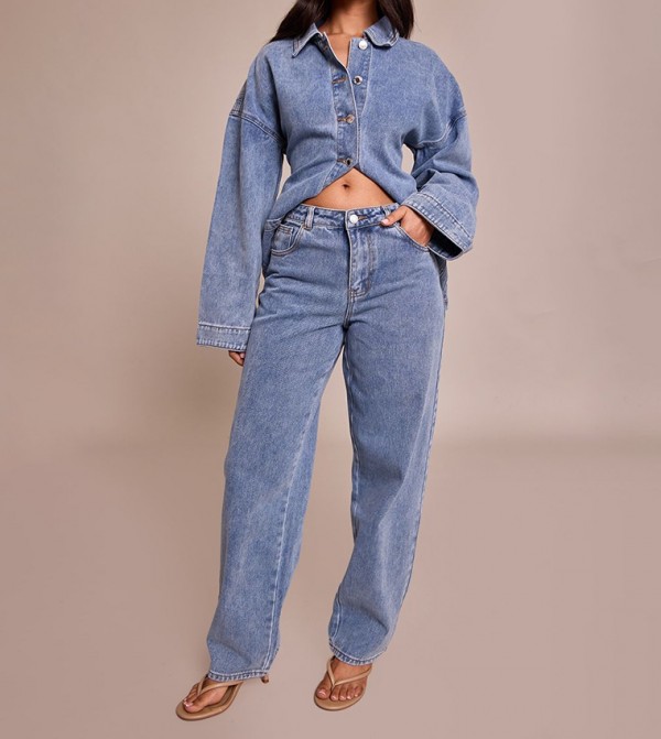 PrettyLittleThing  Wide Leg Jeans - Blue Wide Leg Jeans