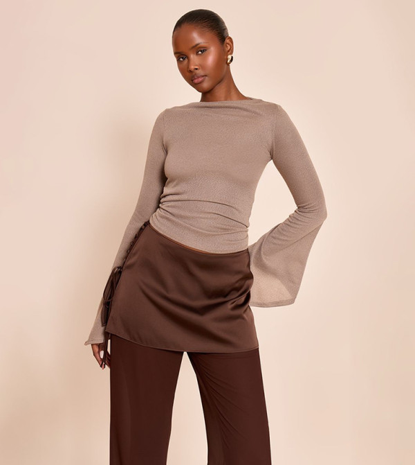 PrettyLittleThing PrettyLittleThing - Brown Casual Tops