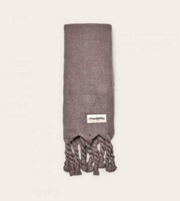 PrettyLittleThing Scarves - Grey Blanket Scarves