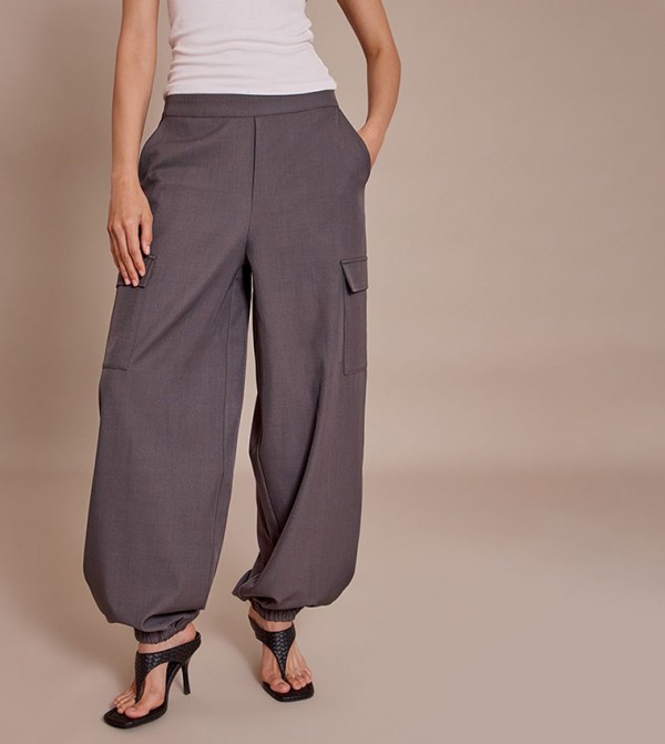 PrettyLittleThing Cargos - Charcoal Cargos