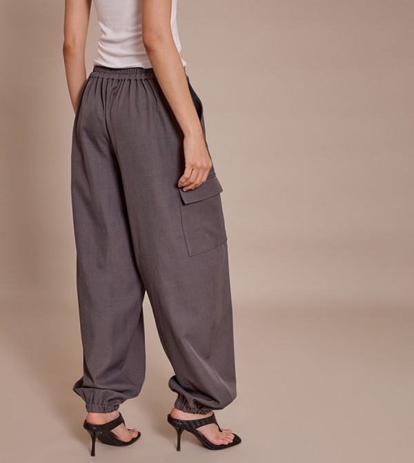 PrettyLittleThing Cargos - Charcoal Cargos