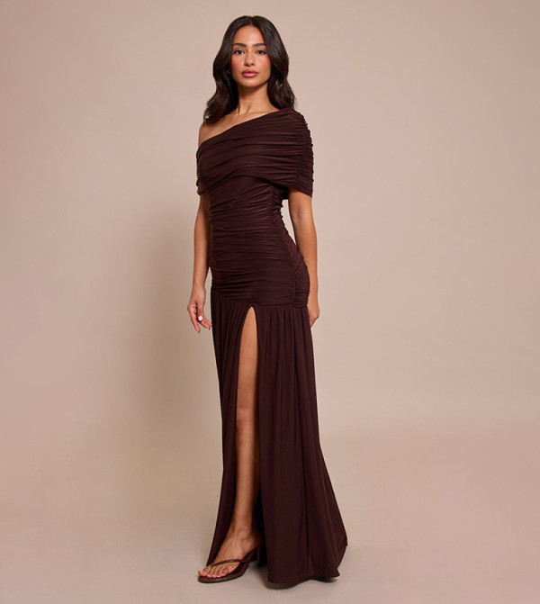 PrettyLittleThing  Dresses - Brown Maxi Dresses