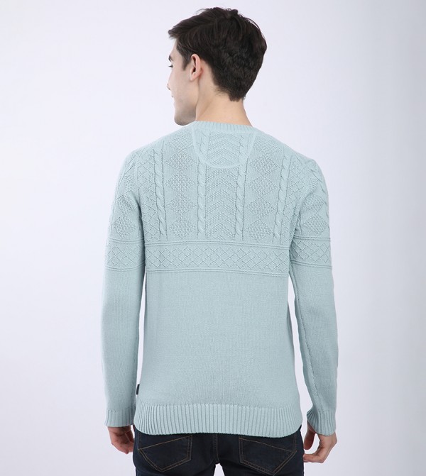 Beverly Hills Polo Club  - Blue Round Neck Sweaters