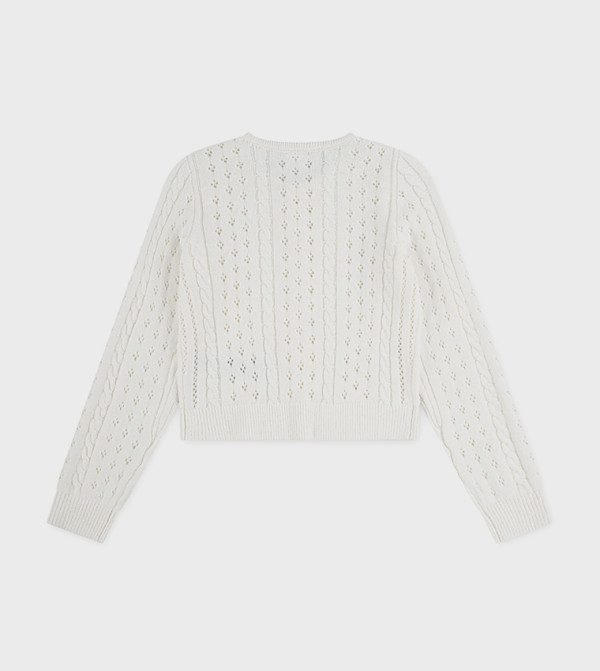 Abercrombie & Fitch  Winterwear & Outerwear - Ivory Sweaters & Cardigans