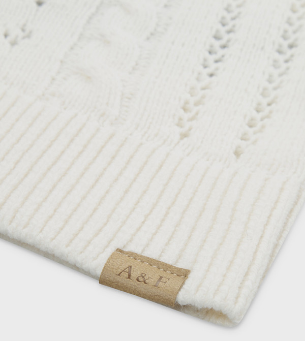 Abercrombie & Fitch  Winterwear & Outerwear - Ivory Sweaters & Cardigans