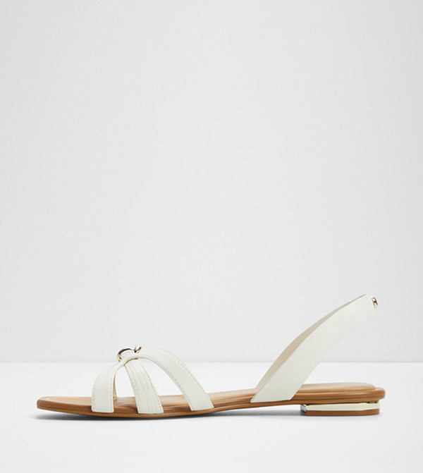 ألدو  أحذية - أبيض الصنادل المسطحة