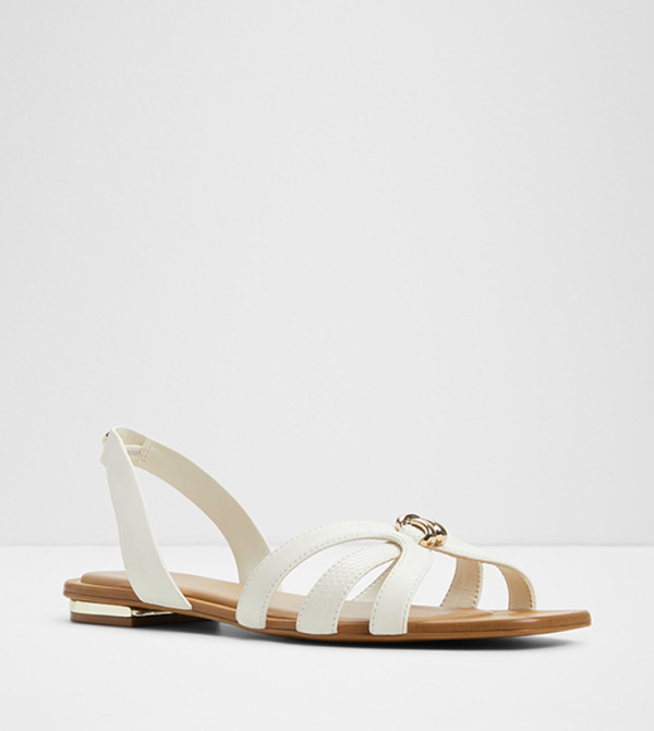 ألدو  أحذية - أبيض الصنادل المسطحة