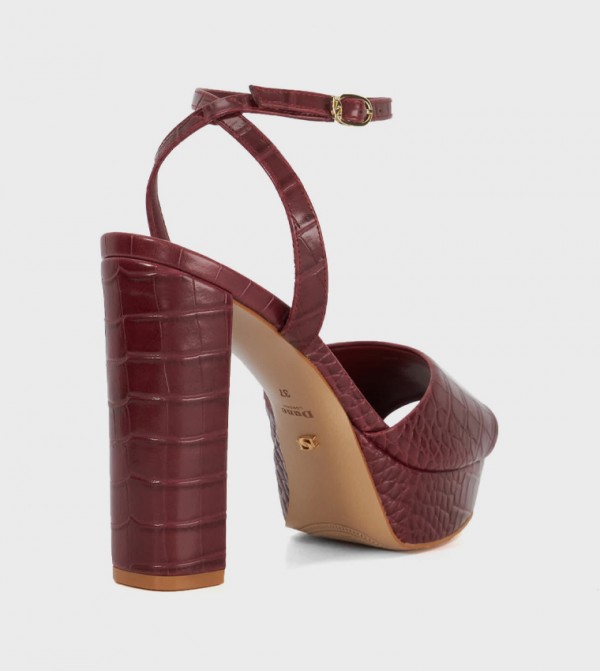 Dune London  Heels - Burgundy Heels