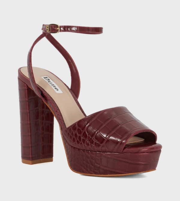 Dune London  Heels - Burgundy Heels