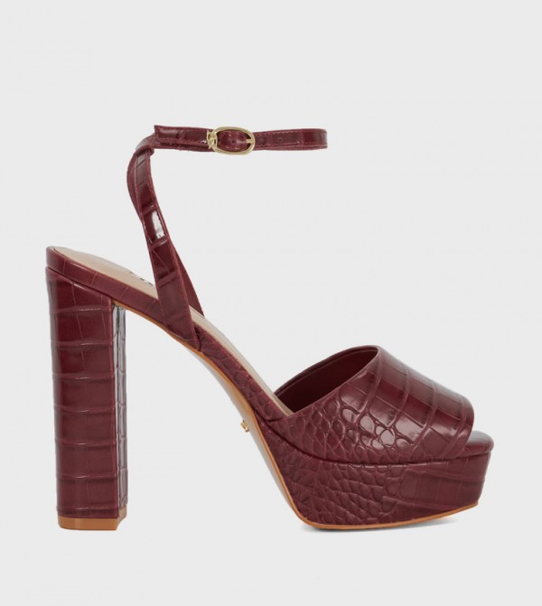 Dune London  Heels - Burgundy Heels