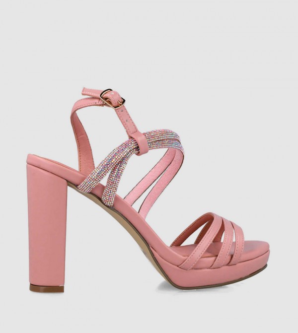Menbur  - Pink Heeled Sandals