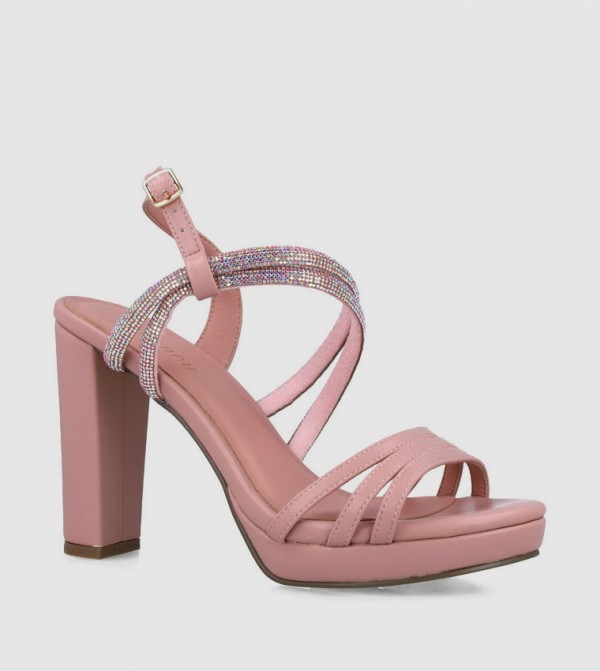 Menbur  - Pink Heeled Sandals
