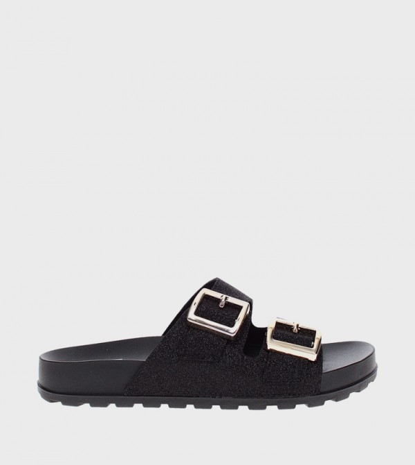Moleca  - Black Flat Sandals
