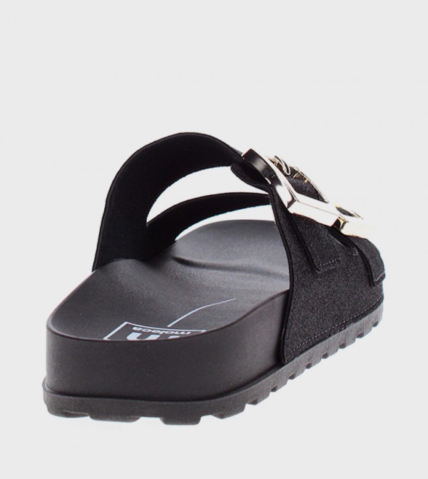 Moleca  - Black Flat Sandals
