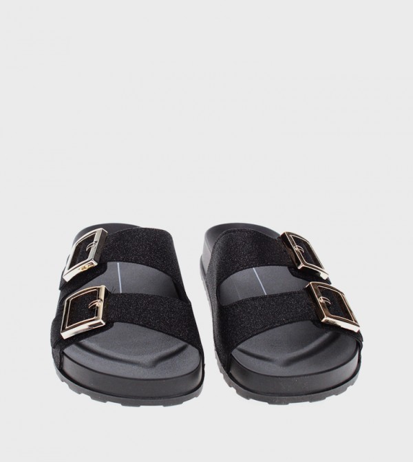 Moleca  - Black Flat Sandals