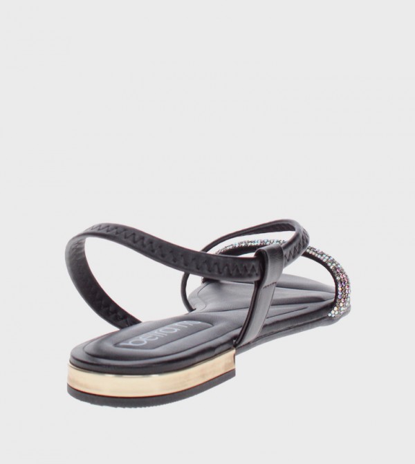 Beira Rio Beira Rio - Black Flat Sandals
