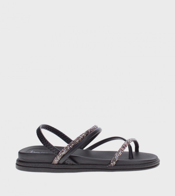 Beira Rio  - Black Flat Sandals