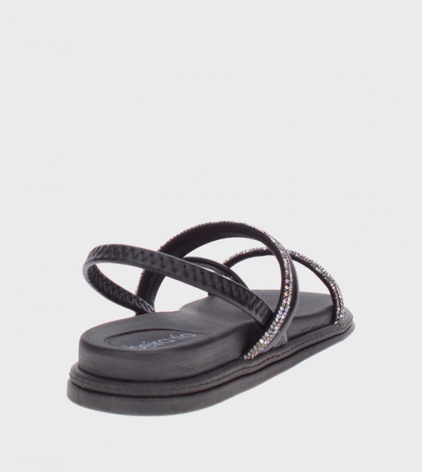 Beira Rio  - Black Flat Sandals