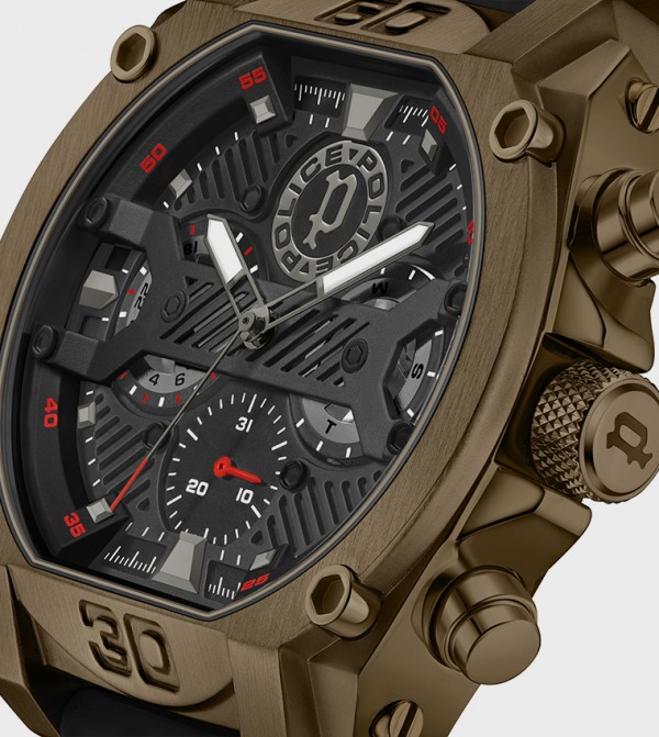 بوليس ساعات - أسود ساعات