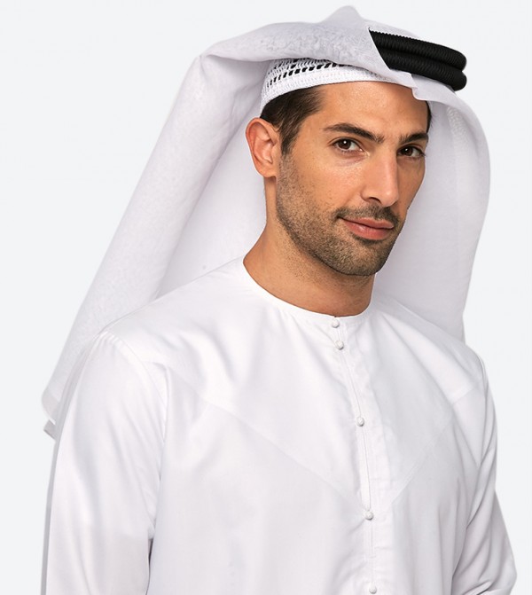 Mignas  Arabian Clothing - White Shemagh