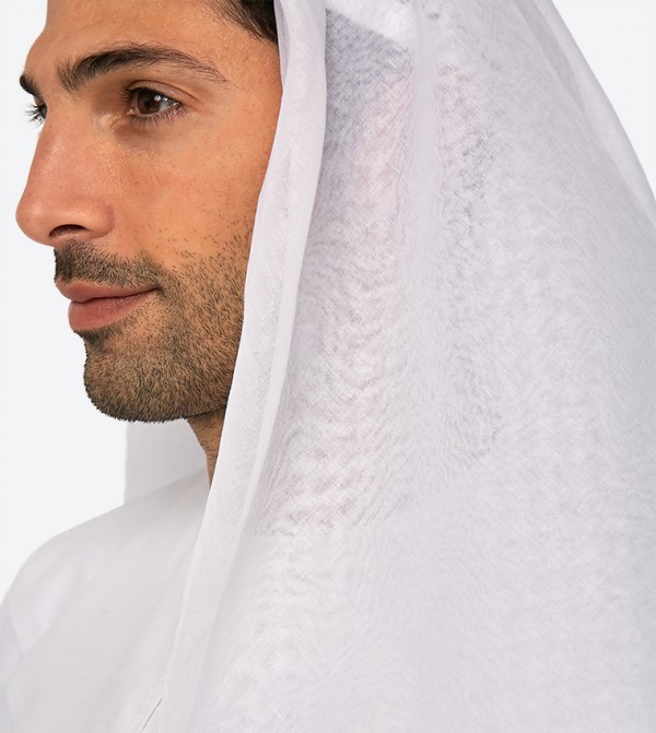 Mignas  Arabian Clothing - White Shemagh