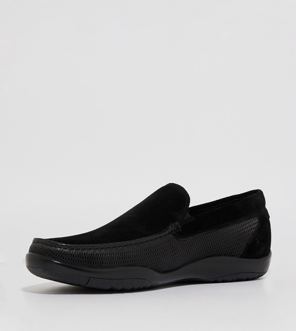 Hush Puppies  - Black Casual Slip-ons