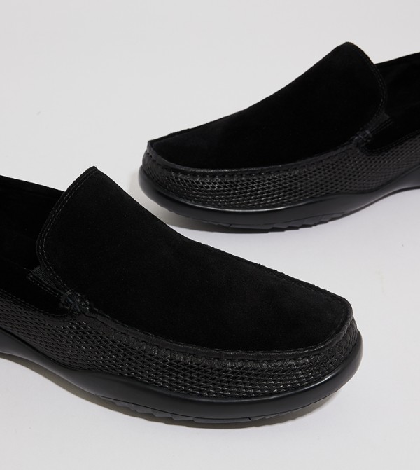 Hush Puppies  - Black Casual Slip-ons